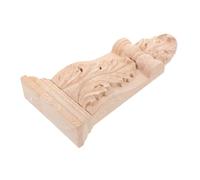 WRITWAA 2pcs Wood Carved Unfinished Corbel Solid Wood Shelf Brackets with European Floral Design for Wall Corner Trim Home Decor and Architectural Projects