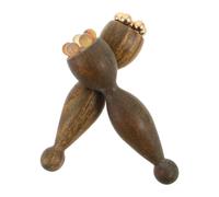 WRITWAA 2pcs Wooden Facial Massage Sticks for Eye and Face with Lotus Horn Shape, Compact Effective Massager Tool for Office and Travel Use, Beauty Care Gift for Family and Friends