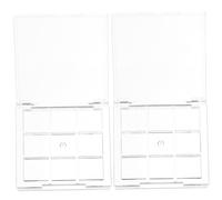 WRITWAA 2sets 2pcs Transparent Refillable Empty Eyeshadow Containers Compact DIY Makeup Palette Organizer for Blush Foundation and Eyebrow Powder for Travel and Social Gatherings 2pcs*2