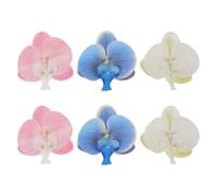 WRITWAA 3 Pairs Butterfly Orchid Shoe Charms - Removable Sandals Charms Embellishments - DIY Decorative Shoe Accessories for Women Summer Clog Sandal