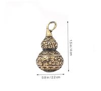 WRITWAA 3 Pcs Brass Gourd Keychain Pendants Lightweight Hanging Ornaments for Backpack and DIY Jewelry Making Feng Shui Charm