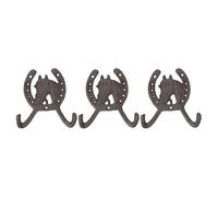 WRITWAA 3 Pcs Iron Horseshoe Shaped Wall Hooks Hanging Organiser with Simple Design for Office and Home Use, Sturdy Without Burr and Long Time Service