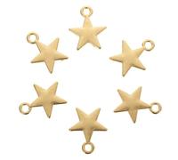 WRITWAA 30 Pcs Five-pointed Star Pendant DIY Jewelry Supplies Alloy Charms for Bracelet Necklace Earring Keychain Crafting Accessories