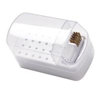 WRITWAA 30 Pcs Nail Drill Bits Organizer Grinding Display Box Plastic 30 Slots Stylish Sturdy Design Keeps Desktop Clean and Neat Easy to Find Store Nail Drill Bits for Manicure