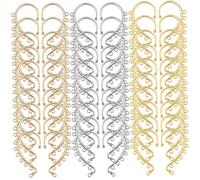 WRITWAA 30pcs DIY Ear Cuff Hooks Non Piercing Earring Parts for Jewelry Making Accessories Gold Silver Gold Mix for Custom Earrings Crafting