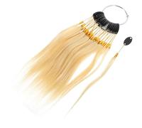 WRITWAA 30Pcs Hair Color Samples Human Hair Light Beige 9° Snap Clip Bundles for Professional Testing