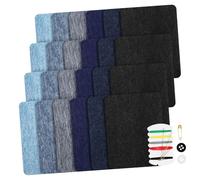 WRITWAA 30pcs Iron Jean Patches Cotton Denim Repair Fabric for Clothes Shirts Hats Bags Easy Cut Mending Patches to Conceal Tears Stains Extend Garment Lifespan