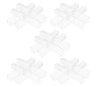 WRITWAA 30pcs Pen Organizer Box with Square Shape, Plastic Reusable Pen Storage Container Case for Visual Sorting and Management in School Or Storage Racks