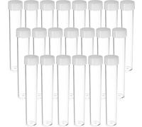 WRITWAA 30pcs Plastic Test Tubes Small Empty Storage Bottles for Beads Glitter Craft Tubes with Caps, Suitable for Jewelry Making and DIY Arts Crafts Storage