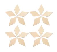WRITWAA 30pcs Rhombus Wooden Ornaments Creative Timber DIY Handcrafts Decorations for Parties and Birthday