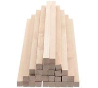 WRITWAA 30pcs Unfinished Dowel Rod Wooden Dowels Rods Hardwood Wood Square Thin Straight Craft Sticks Bulk for Building and Handicraft Making with Simple Design Rustic Look