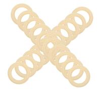 WRITWAA 30Pcs Wear-Resistant Natural Wood Rings Smooth Handmade Macrame Craft Circles for DIY Jewelry Making and Decorative Accessories