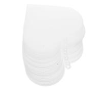 WRITWAA 30pcs White Heart Shape Mesh Canvas Blank Needlepoint Crafting Supplies for Embroidery Cross Stitch Knit Yarn Protection for Shoes Bags