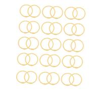 WRITWAA 30pcs Yellow Metal Binder Rings for Loose Leaf Organizing Snap Open Scrapbook Rings for Notes Index Cards Keyrings Reusable Book Binder Hoops for Office School Home Filing