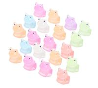 WRITWAA 35PCS Glow in the Dark Tiny Frog Figurines Resin Frog Decor Miniature Sculptures for Home Office Desk Decoration Cute Statues for Halloween and Garden Display