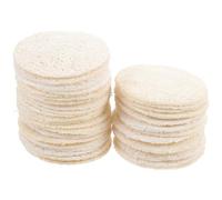 WRITWAA 36pcs Loofah Exfoliating Pad Cleansing Scrubber Natural Loofah Deeply Clean The Skin Comfortable Usage Facial Care Bath Shower