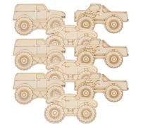 WRITWAA 36pcs Wooden Car Shaped Craft Blanks for Painting DIY Art Projects with Hanging Ornament Feature, Innovative Skill Development and Families, for Craft Project Or Party