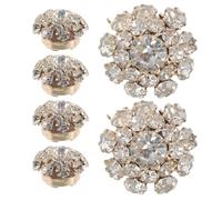 WRITWAA 3pairs Shirt Cufflinks Rhinestone Button Covers Alloy Material French Cuff Buttons for Dress Shirt Tuxedo Suit Wedding Men Women