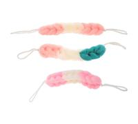 WRITWAA 3pcs Bath Pouf Shower Mesh Scrubber Set for Cleaning Skin Pores and Creating Lather, Nylon Material Exfoliating Sponge Bath Ball Suitable for Daily Shower Random Color