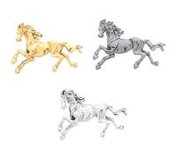 WRITWAA 3pcs Chinese Horse Brooch: 2026 Zodiac Animal Lapel Pin For Women Men - Fashion Badges - Spring Festival Metal Jewelry 2026 Year Of The Horse New Year Party