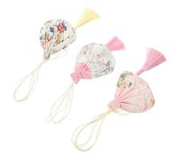 WRITWAA 3pcs Decorative Sachet Bags with Tassels Empty Lavender Sachets for Hanfu Accessories Blessing Bag Ornaments Lightweight and Portable Storage for Dried Flowers and Items