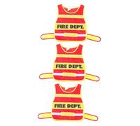 WRITWAA 3pcs Firefighter Costume Realistic Fireman Vest for Role Play Imaginative Skills Development for Dress Up and Creative Fun