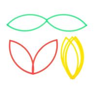 WRITWAA 3Pcs Flexible Math Set Rings for Primary School Mathematics Teaching, Geometry Experiment Equipment with Random Colors, Educational Math Teaching Aids for Classroom Random Color