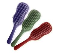 WRITWAA 3Pcs Hair Brush for Women Durable Paddle Comb for Long Thick Curly Straight Hair Smooth Teeth for Styling and Massaging for Wet Dry Use