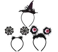 WRITWAA 3pcs Halloween Hair Hoops with Witch Hat Design Adults Cosplay Accessories for Parties Festive Fun and Photo Props