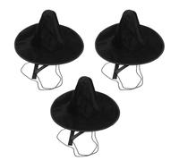 WRITWAA 3pcs Hanbok Hat Stage Cosplay Prop Authentic Historical Design Velour Lightweight Material Strong Comfort Men Performers Traditional Korean Court Hat for Stage Cosplay