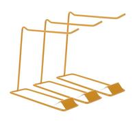 WRITWAA 3pcs Iron Nail Chart Hanger Gel Nail Display Shelf Polish Sample Rack for Professional Salons Gold Metal Art Show Stand