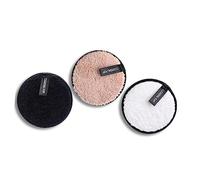 WRITWAA 3pcs Makeup Remover Cloth Double Sided Cleansing Puff for Gentle Makeup Removal Facial Towels White Coffee Black