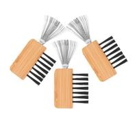 WRITWAA 3pcs Metal Flower Frog Comb Cleaner for Brushes and Combs with Easy to Use Operation and Quick Hair Removal, for Flower Arrangement the Go Floral Maintenance