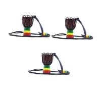 WRITWAA 3pcs Mini Desktop African Drum Pendant Classic Kid Instrument African Pendant Jewelry The Holi Decorations for Home Mini Necklace Wood Drum Charm Child Music Wooden