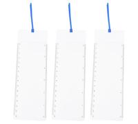 WRITWAA 3pcs PVC Bookmark Magnifier with 3X Ruler Function Multipurpose Page Magnifying Sheet Lens for Reading Books Magazines Newspapers, for Measuring and Traveling