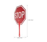 WRITWAA 3pcs Red Stop Sign Paddle with Ergonomic Handle for Classroom Use, Easy to Clean Plastic Handheld Stop Board for Educational Settings and Student Learning Activities