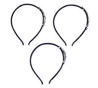 WRITWAA 3pcs Rhinestone Headband Delicate Flower Hairband for Women Bridal Headpiece Wedding Guest Hair Accessories