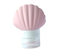 WRITWAA 3pcs Shell Shaped Silicone Travel Bottle Empty Bottles for Gel Sub Packaging Lotion Containers Refillable Toiletries