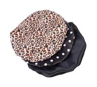 WRITWAA 3Pcs Sleeping Hats Multi Purpose Practical Shower Night Sleep Caps for Long Hair Durable Reusable Design