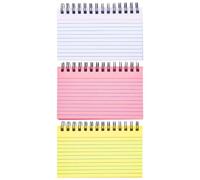 WRITWAA 3pcs Students Office Notepad Thickened Spiral Notebooks Paper Plastic Material Delicate Appearance Smooth Surface Simple Stylish Design for Daily Life