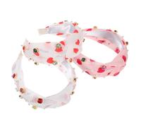 WRITWAA 3pcs Women's Wide Knotted Headbands Polyester Hair Bands Valentine Gift with Bow Design for Women Non Fading Headdresses for Parties Weddings and Everyday Wear