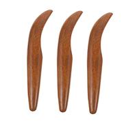 WRITWAA 3PCS Wooden Acupressure Massage Stick Set Light Brown Handheld Point Massager for Acupuncture Relief for Self-Care and Relaxation
