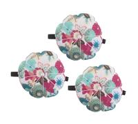 WRITWAA 3pcs Wrist Strap Pin Cushions Pumpkin Shaped Sewing Pin with Pp Cotton Cloth Decorative Design Wearable Pincushions for Crafting at Home and Quilting