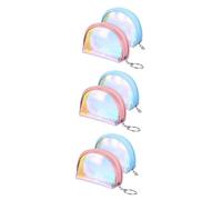 WRITWAA 3sets Mermaid Purse Small Wallet Zippered Coin Pouch Mini Pouch Girls' Change Wallet 2pcs*3