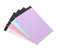 WRITWAA 4 Books A5 Legal Notepads for Work with 50 Sheets Each, Portable and Lightweight Tear off Pads Featuring Simple Design and Assorted Colour, for Teachers and Commuters Random Color