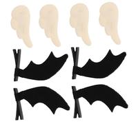 WRITWAA 4 Pair Angel Wing and Devil Wing Hairpins Party Hair Accessories Durable Clips for Women Halloween and Cosplay Hair Decoration