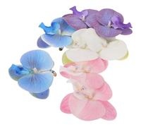 WRITWAA 4 Pairs Butterfly Orchid Shoe Buckles Decorative Shoe Clips Plastic Elegant Clip-on for Sandals, Flip-flops and High Heels, Blue, Deep Purple, Light Pink and White
