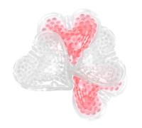 WRITWAA 4 Pcs Heart Gel Ice Packs Reusable Cold Compress Bags for Injuries and Nursing for Home Hospitals Sports and Travel Transparent