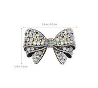 WRITWAA 4 Pcs Rhinestone Bow Shoe Clips for Heels and Flats, Bridal Pair | Glaze Finish, Crystal Embellishment, Non Permanent Decoration, for Brides, Parties and Prom Outfits