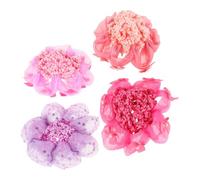 WRITWAA 4 Pcs Women Hair Accessories Flower Hair Snood for Dancers Sports Multi Colored for Various Styles